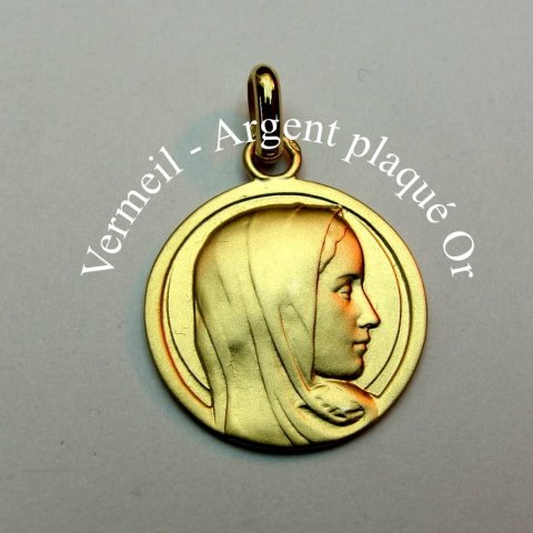 Médaille Vierge de l'Annonciation en vermeil